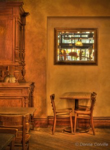 Print Open First Place, Donna Colville, "Morning at Book End Cafe"